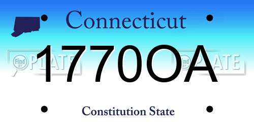 1770OA Connecticut License Plate