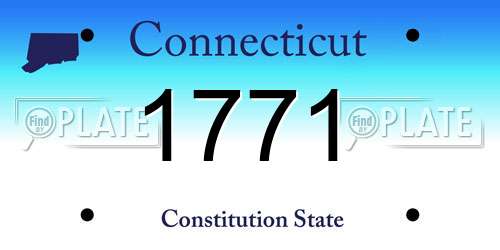 1771 Connecticut License Plate