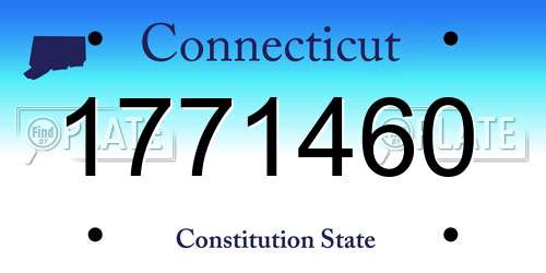 1771460 Connecticut License Plate