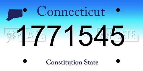 1771545 Connecticut License Plate