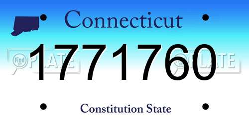 1771760 Connecticut License Plate