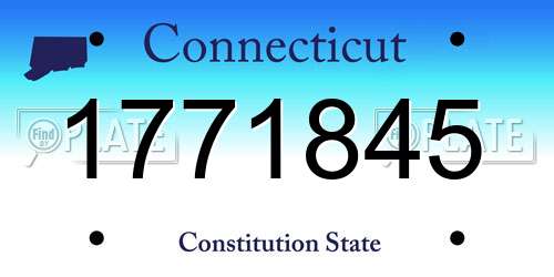 1771845 Connecticut License Plate