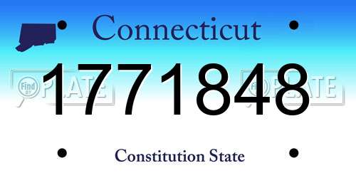 1771848 Connecticut License Plate