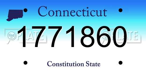 1771860 Connecticut License Plate