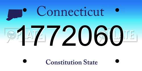 1772060 Connecticut License Plate