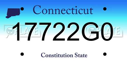 17722G0 Connecticut License Plate