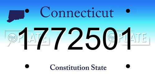 1772501 Connecticut License Plate