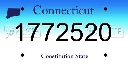 1772520 Connecticut License Plate
