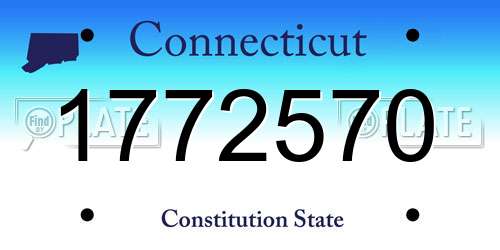 1772570 Connecticut License Plate