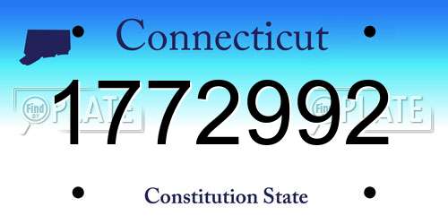 1772992 Connecticut License Plate