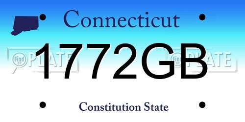 1772GB Connecticut License Plate