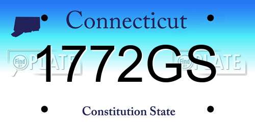 1772GS Connecticut License Plate