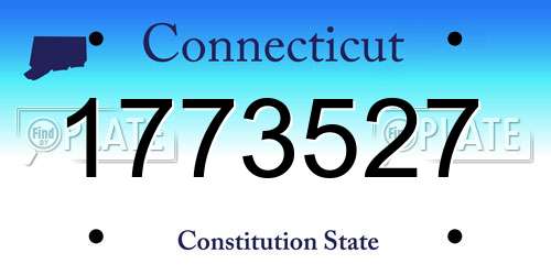 1773527 Connecticut License Plate