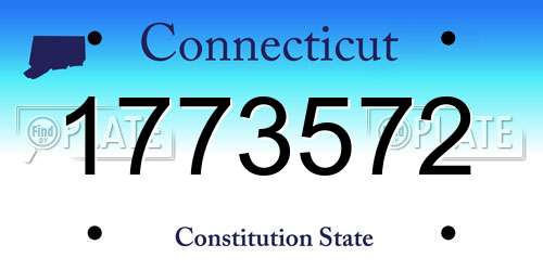 1773572 Connecticut License Plate
