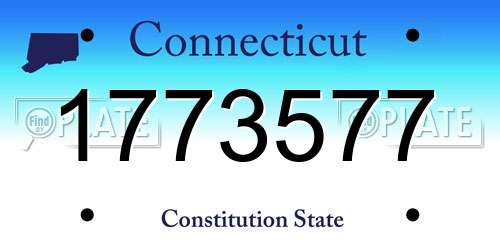 1773577 Connecticut License Plate