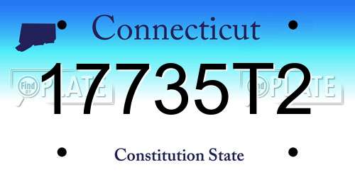 17735T2 Connecticut License Plate