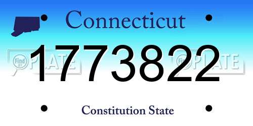 1773822 Connecticut License Plate
