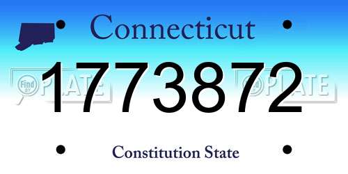 1773872 Connecticut License Plate