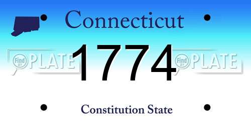 1774 Connecticut License Plate