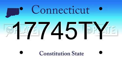 17745TY Connecticut License Plate