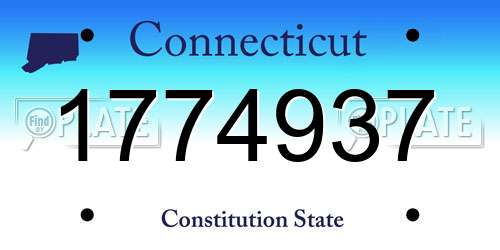 1774937 Connecticut License Plate