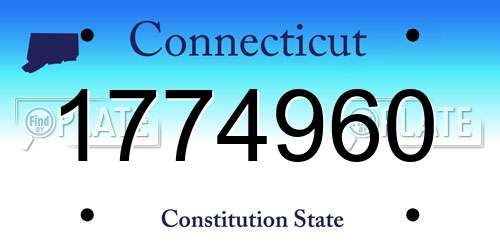 1774960 Connecticut License Plate