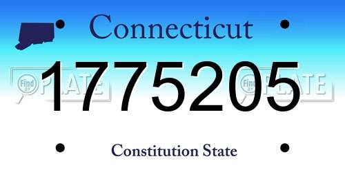 1775205 Connecticut License Plate