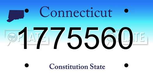 1775560 Connecticut License Plate