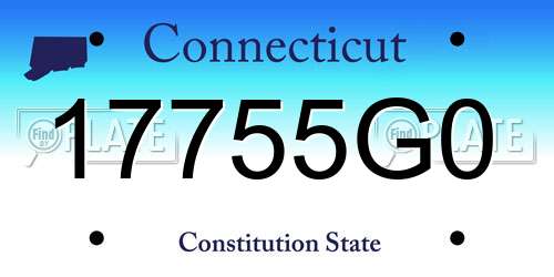 17755G0 Connecticut License Plate