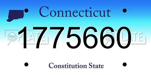 1775660 Connecticut License Plate