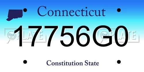 17756G0 Connecticut License Plate