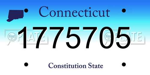 1775705 Connecticut License Plate