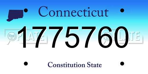 1775760 Connecticut License Plate