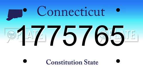 1775765 Connecticut License Plate