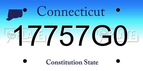 17757G0 Connecticut License Plate