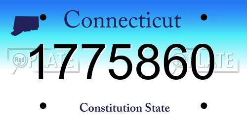 1775860 Connecticut License Plate
