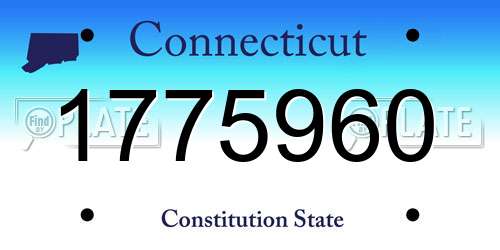 1775960 Connecticut License Plate
