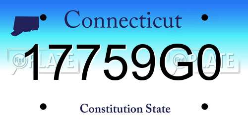 17759G0 Connecticut License Plate