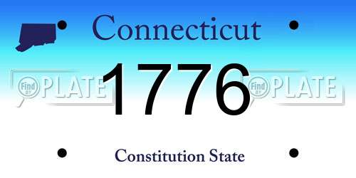 1776 Connecticut License Plate