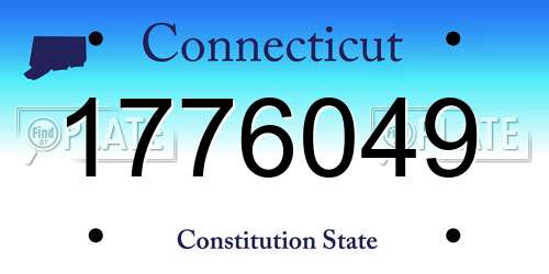 1776049 Connecticut License Plate