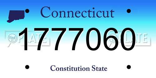 1777060 Connecticut License Plate
