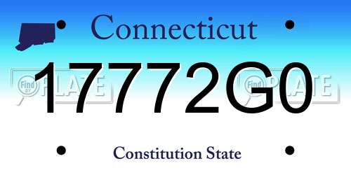 17772G0 Connecticut License Plate