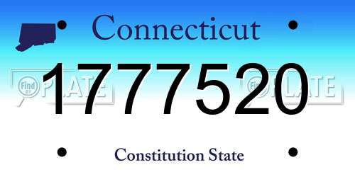 1777520 Connecticut License Plate