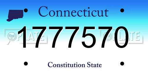 1777570 Connecticut License Plate