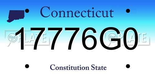 17776G0 Connecticut License Plate