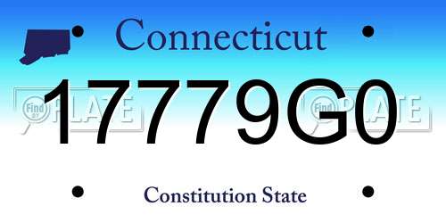 17779G0 Connecticut License Plate