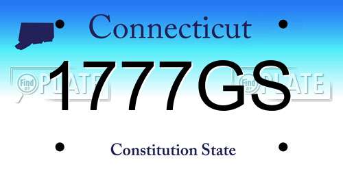 1777GS Connecticut License Plate