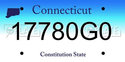 17780G0 Connecticut License Plate