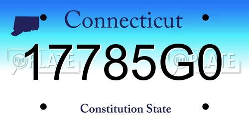 17785G0 Connecticut License Plate