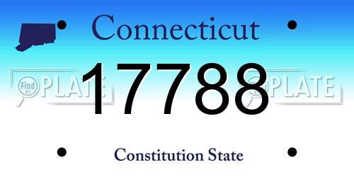 17788 Connecticut License Plate
